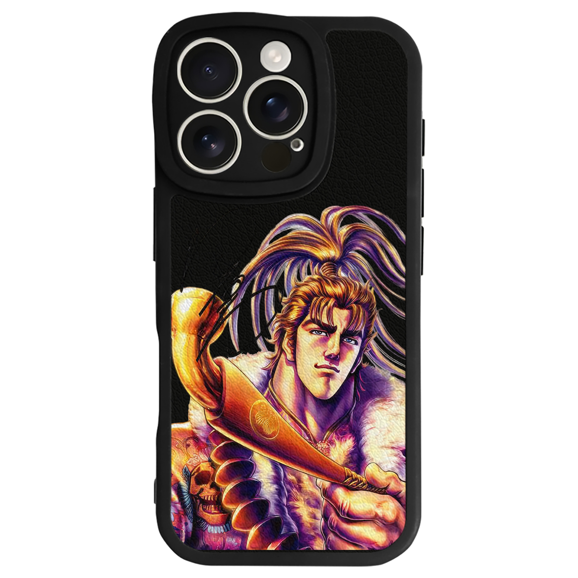 （画像用） 北斗の拳 Fist of the North Star 【iPhone 16シリーズ対応】シリコンスマホケース（レザー調） 材質：シリコン